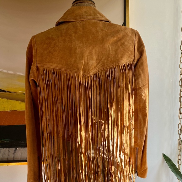 NWT Urban Outfitters Fringe Suede Moto Jacket - Picture 2 of 7